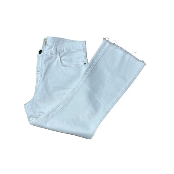 Current Elliott The Cropped Flip Flop Sugar White Denim Jeans Pants Women’s 30 - Picture 3 of 9